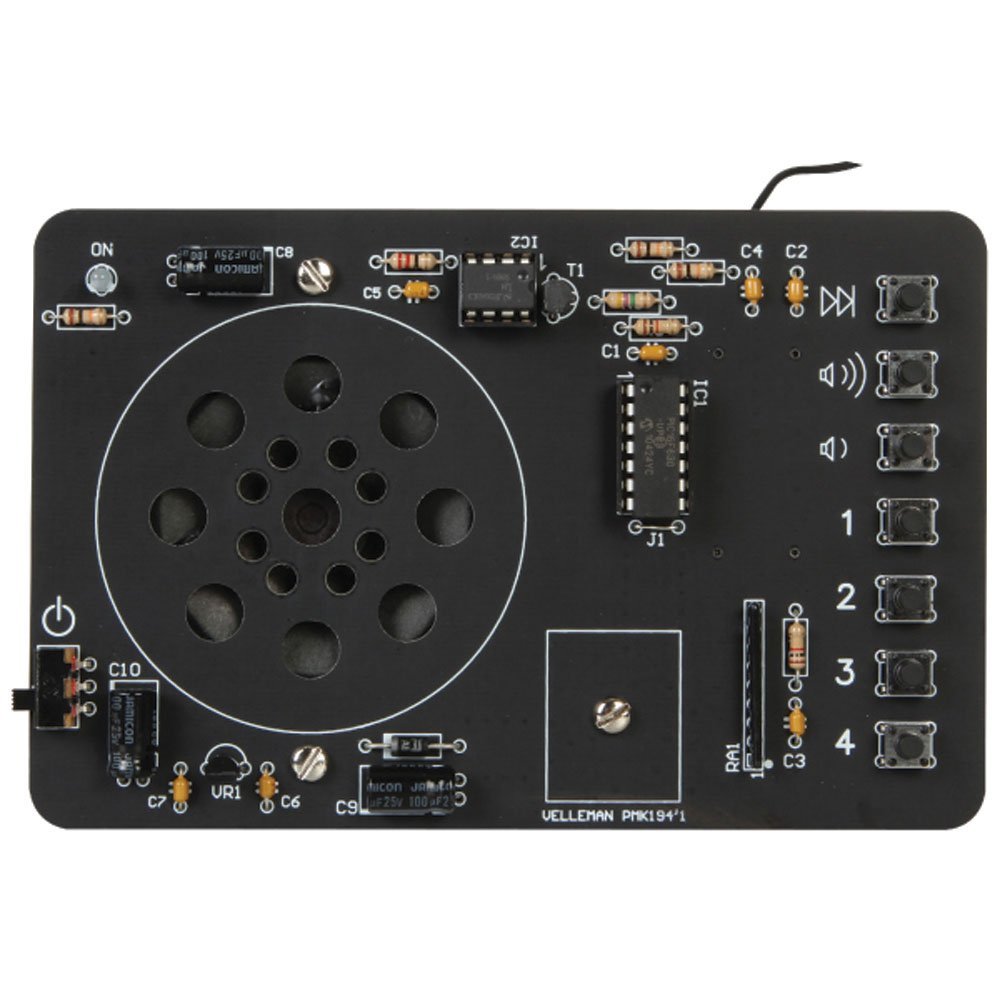 Velleman MK194-VP Digitally Controlled FM Radio Kit, 5.1" x 3.34" x 1.8" Size