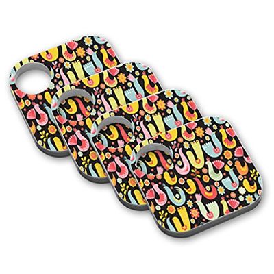 MightySkins Protective Vinyl Skin Decal (4 Pack) Compatible with Tile Key Finder Phone Finder wrap Cover Sticker Skins Black Birdie