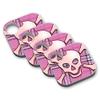 MightySkins Protective Vinyl Skin Decal (4 Pack) Compatible with Tile Key Finder Phone Finder wrap Cover Sticker Skins Pink Bow Skull view 1