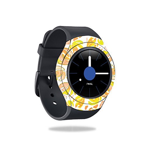 MightySkins Skin Compatible with Samsung Gear S2 3G Cover Skins Sticker Watch Yellow Petals