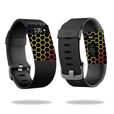 MightySkins Skin Compatible with Fitbit Charge HR Cover Skins Sticker Watch Primary Honeycomb