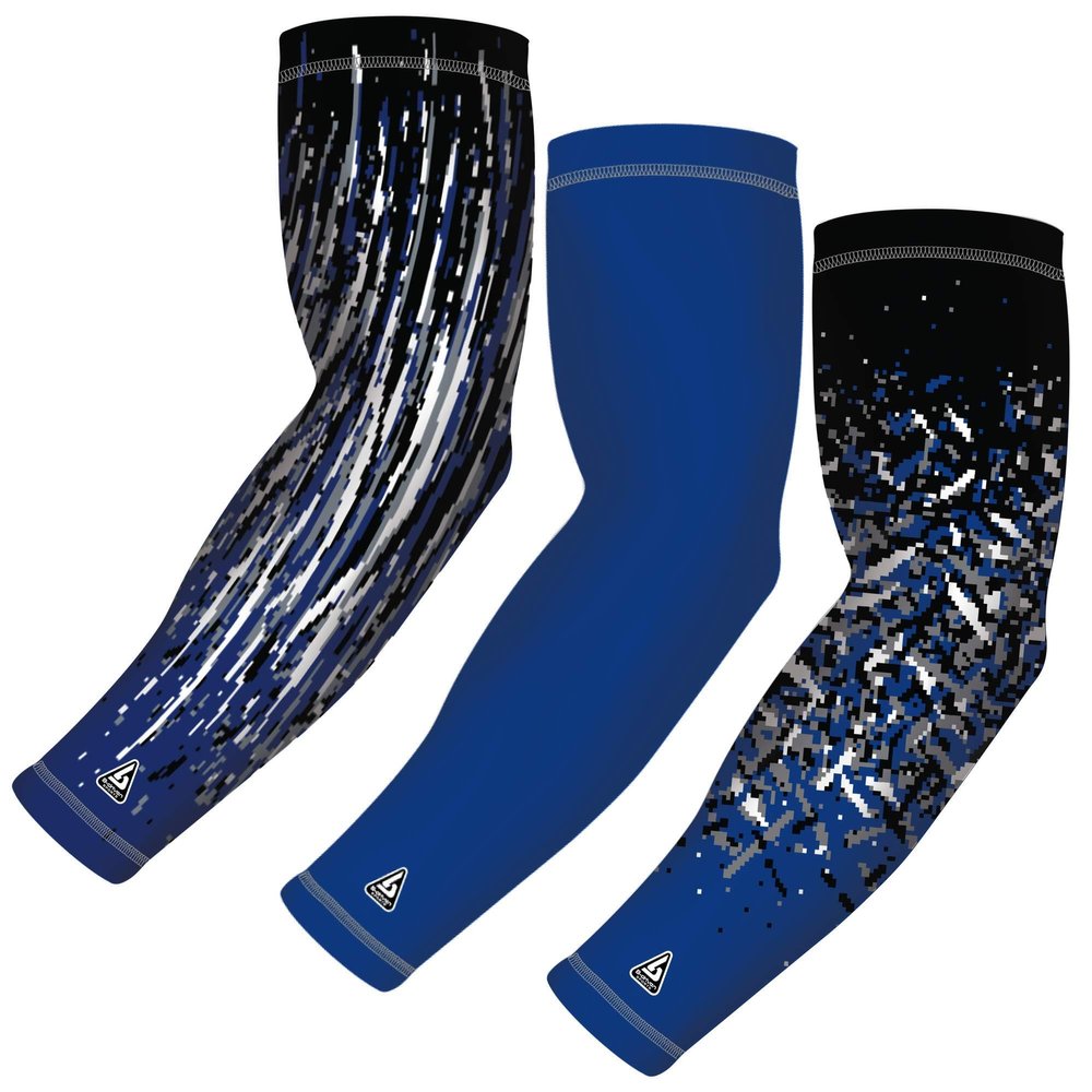 B-Driven Sports Compression Arm Sleeves | UV Arm Sleeves for Men Women & Youth | Sports Sun Protection Circulation | 3 Count