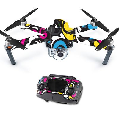 MightySkins Skin Compatible with DJI Mavic Pro Quadcopter Drone - Swirly | Protective, Durable, and Unique Vinyl Decal wrap Cover | Easy to Apply, Remove, and Change Styles | Made in The USA