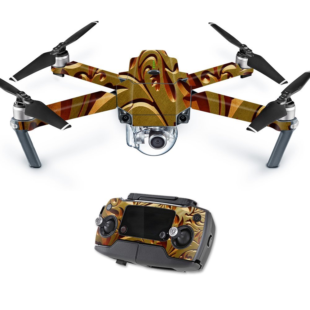 MightySkins Skin Compatible with DJI Mavic Pro Quadcopter Drone - Mosaic Gold | Protective, Durable, and Unique Vinyl Decal wrap Cover | Easy to Apply, Remove, and Change Styles | Made in The USA