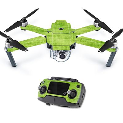MightySkins Skin Compatible with DJI Mavic Green Fabric | Protective, Durable, and Unique Vinyl Decal wrap Cover | Easy to Apply, Remove, and Change Styles | Made in The USA