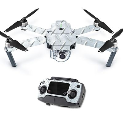 MightySkins Skin Compatible with DJI Mavic Pro Quadcopter Drone - Diamond Plate | Protective, Durable, and Unique Vinyl Decal wrap Cover | Easy to Apply, Remove, and Change Styles | Made in The USA