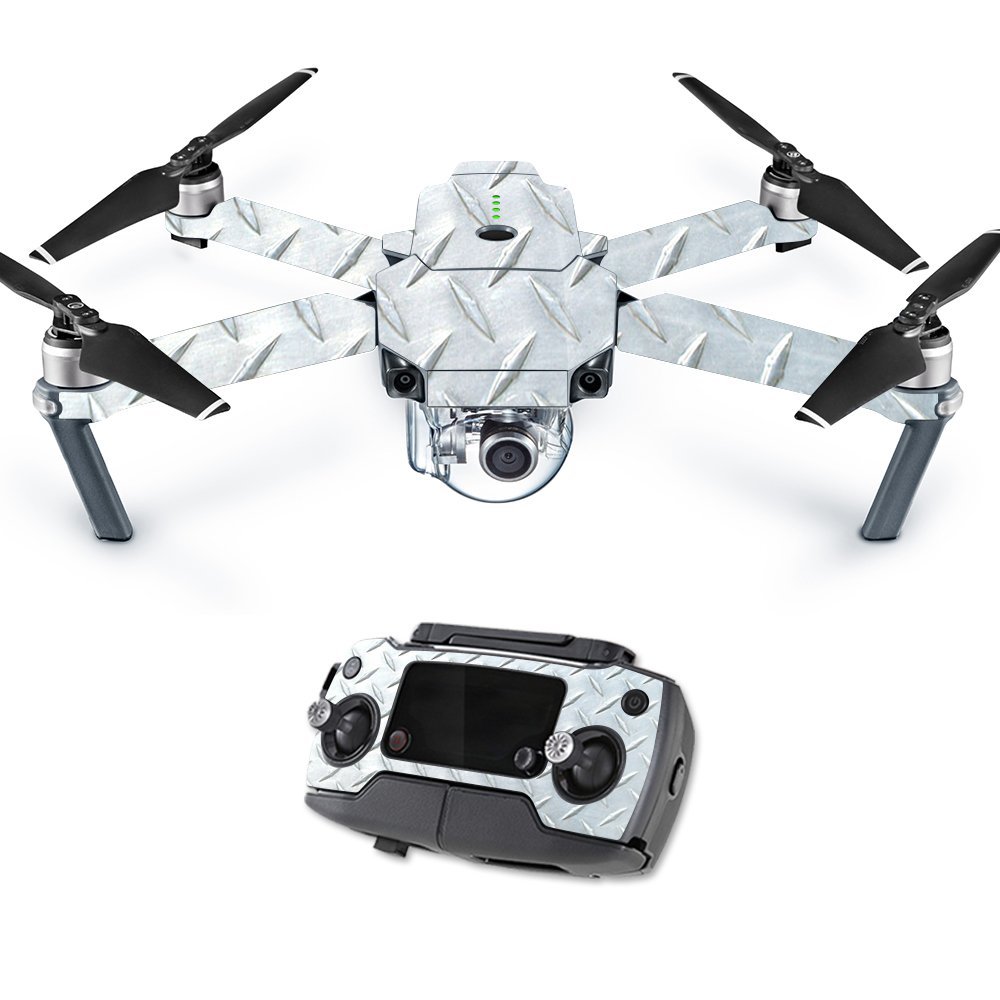 MightySkins Skin Compatible with DJI Mavic Pro Quadcopter Drone - Diamond Plate | Protective, Durable, and Unique Vinyl Decal wrap Cover | Easy to Apply, Remove, and Change Styles | Made in The USA