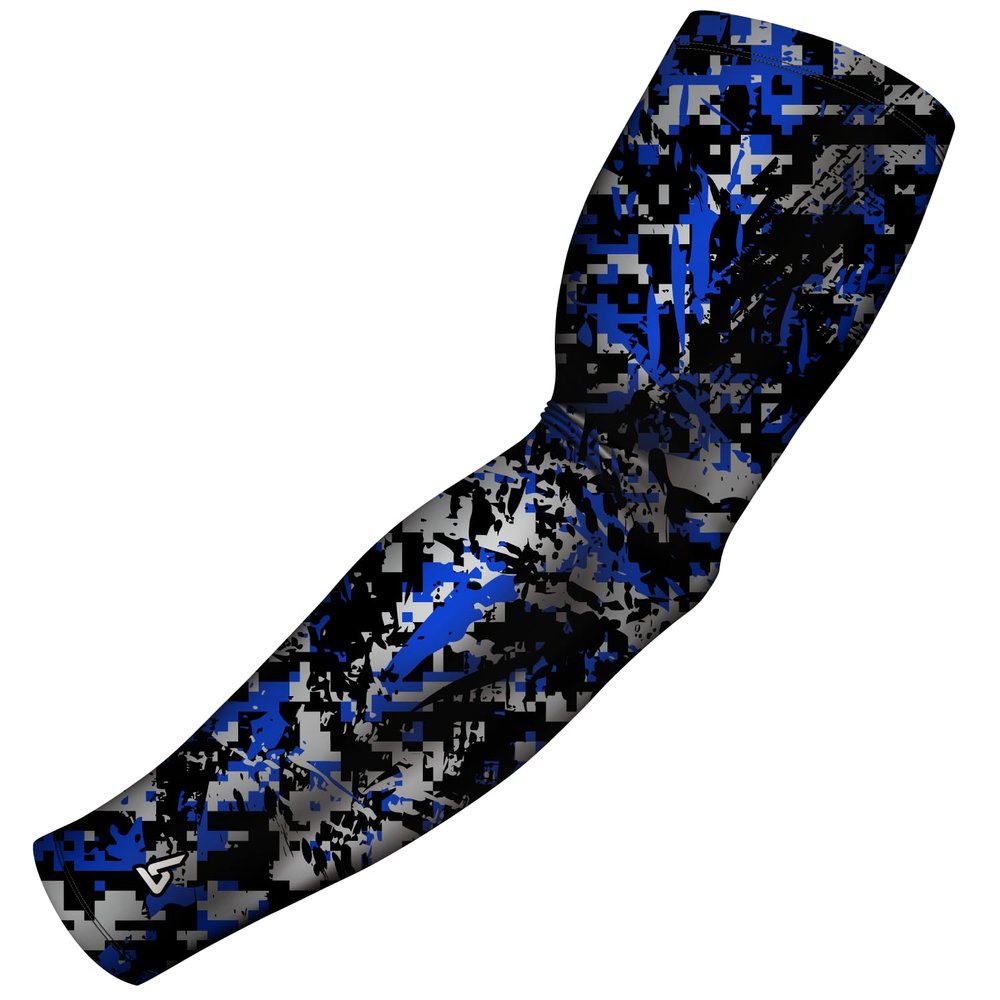 B-Driven Sports Premium Pro-Fit Compression Arm Sleeve for Men & Women - For Sports Protection - Single, Digital Designs
