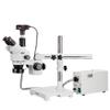 AmScope 7X-90X Trinocular Stereo Zoom Microscope with Fiber Optic Ring Illuminator and 5MP Camera view 1
