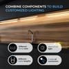 EShine Extra Long 20 inch LED Dimmable Under Cabinet Lighting Strip with Hand Wave Motion Sensor, Black, with Accessories (No Power Supply Included), Cool White (6000K) view 4
