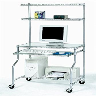 Omega 24" Deep x 30" Wide x 80" High Mobile LAN Workstation with 1 Solid Shelf