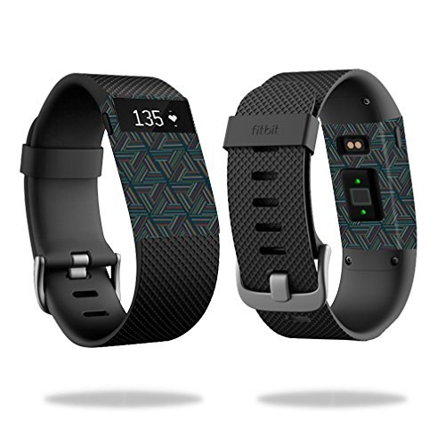 MightySkins Skin Compatible with Fitbit Charge HR Cover Skins Sticker Watch Triangle Stripes