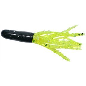 Arkie Lures PRT-19-10 2.5" XL Pro-Model Tubes - 10 Pack - 19-Black/Chart-Glitter