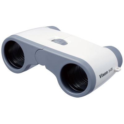 Vixen Opera Glass 3x28mm Roof Prism Binocular, White, 12302
