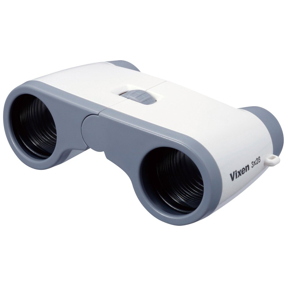 Vixen Opera Glass 3x28mm Roof Prism Binocular, White, 12302
