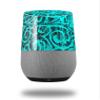 Folder Doodles Neon Teal - Decal Style Skin Wrap fits Google Home Original (Google Home NOT Included) view 1