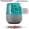 Folder Doodles Neon Teal - Decal Style Skin Wrap fits Google Home Original (Google Home NOT Included) view 2