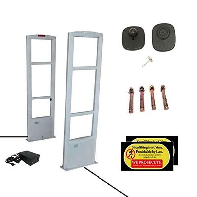 Wireless Retail Store EAS Gate Security Antenna System + 1000 Sensor Tag and Working Accessory