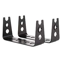 Allsop Metal Art Monitor Stand Risers, 4"H x 8 1/4"W x 2 1/2"D, Pearl Black, Pack of 2