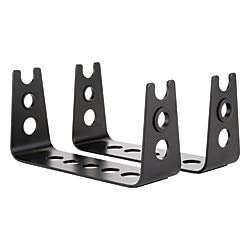 Allsop Metal Art Monitor Stand Risers, 4"H x 8 1/4"W x 2 1/2"D, Pearl Black, Pack of 2