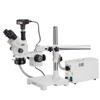 AmScope 3.5X-90X Simul-Focal Stereo Lockable Zoom Microscope with Fiber Optic Ring Illuminator and 10MP USB3 Camera view 1