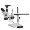 AmScope 3.5X-180X Simul-Focal Stereo Lockable Zoom Microscope with 144-LED Ring Light and 10MP USB3 Camera view 1