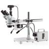 AmScope 3.5X-90X Boom Stand Trinocular Zoom Stereo Microscope with Fiber-Optic LED Illuminator + 10MP USB3.0 Camera view 1