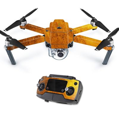 MightySkins Skin Compatible with DJI Mavic Pro Quadcopter Drone - Textured Gold | Protective, Durable, and Unique Vinyl Decal wrap Cover | Easy to Apply, Remove, and Change Styles | Made in The USA