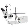 AmScope 3.5X-90X Simul-Focal Stereo Lockable Zoom Microscope with Fiber Optic Ring Illuminator and 10MP Camera view 1