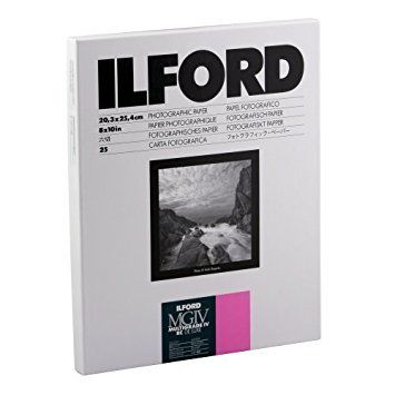 Ilford Multigrade IV RC Deluxe Resin Coated VC Variable Contrast - Black and White Enlarging Paper, 8x10 Inches, 25 Sheets, Glossy Surface (116 8190) Pack-2