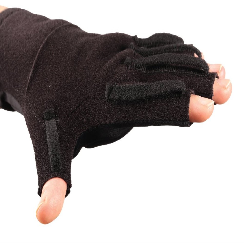 Dorsal Pocket Glove Compression W/Doffing Loops; Med Reg; Left; Black SIGVARIS