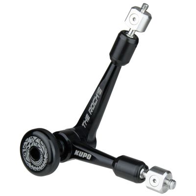 Kupo 11" Rocks Arm Articulating Camera Mount with Dual Ball Joints, Friction Control Wheel, 360 Rotation, 90 Pivot, Stainless Steel 1/4"-20 & 3/8"-16 Threads for Photo & Video Rigs (KG102411)