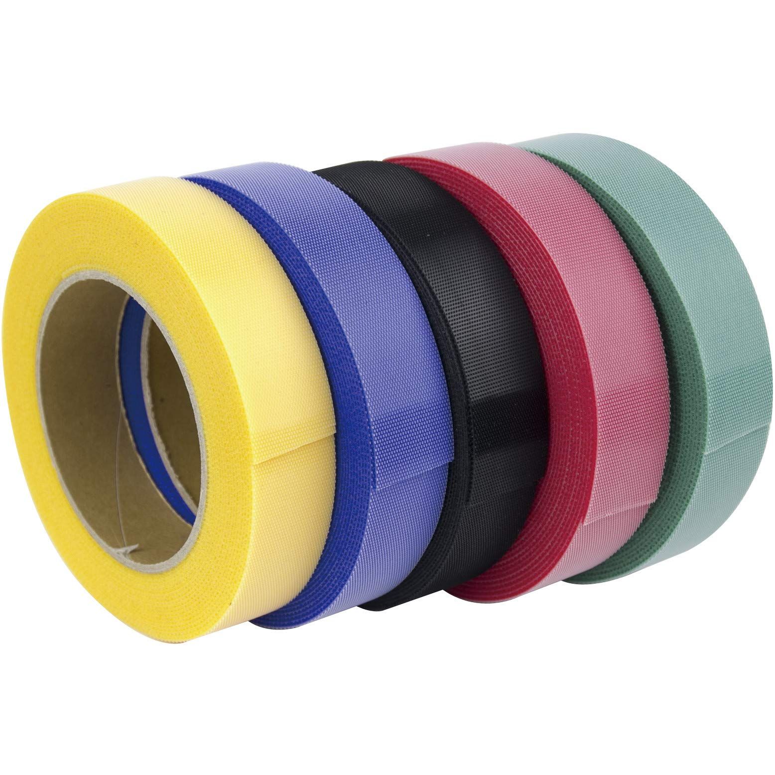 Kupo MEZ EZ-Tie Roll, Reusable Hook and Loop Cable Management Roll 16mm x 5m for Organizing Cables, Hoses, and Accessories in Studio and Production Workflows -Yellow (KG097913)