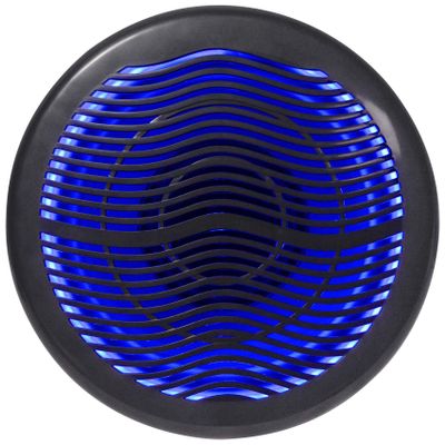 Rockville MS10LB 10" Black Marine/Boat Free Air Subwoofer with LEDs