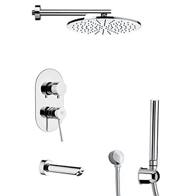 Remer Remer TSH4502-CR Inverno Modern Shower System with Sliding Rail, Polished Chrome