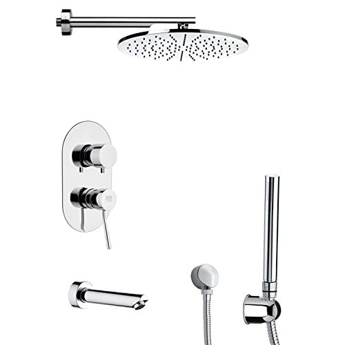 Remer Remer TSH4502-CR Inverno Modern Shower System with Sliding Rail, Polished Chrome
