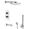 Remer Remer TSH4502-CR Inverno Modern Shower System with Sliding Rail, Polished Chrome view 1