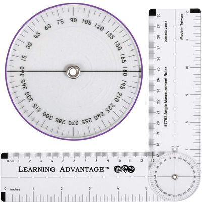 Learning Advantage Angle Measurement Ruler, Clear, Flexible and Adjustable