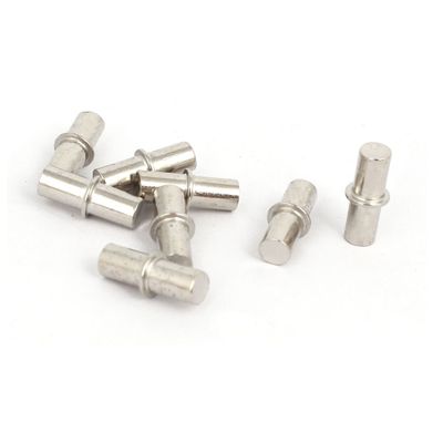 uxcell Cabinet Wardrobe 6mmx19mm Shelf Support Pins Studs Pegs Silver Tone 8pcs