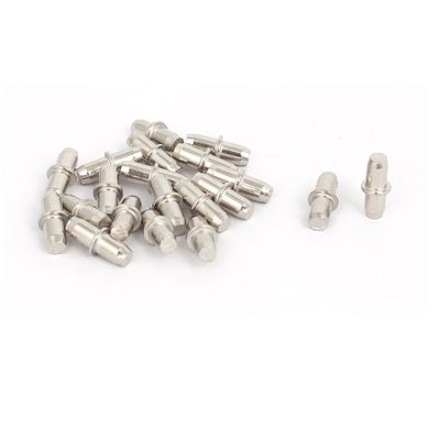 uxcell Cabinet Wardrobe 5mmx16mm Shelf Support Pins Studs Pegs Silver Tone 20pcs