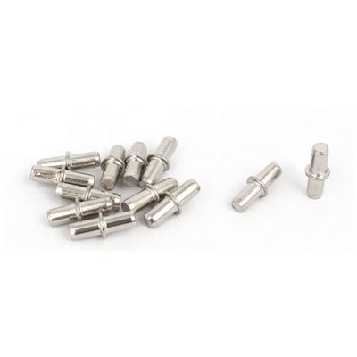uxcell Cabinet Wardrobe 5mmx19mm Shelf Support Pins Studs Pegs Silver Tone 12pcs