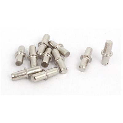 uxcell Cabinet Wardrobe 5mmx19mm Shelf Support Pins Studs Pegs Silver Tone 10pcs