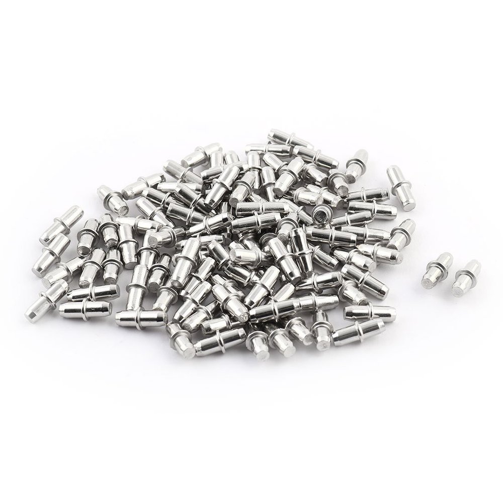 uxcell 5mm x 16mm Metal Cylindrical Shape Shelf Holder Support Pins Studs 100 PCS