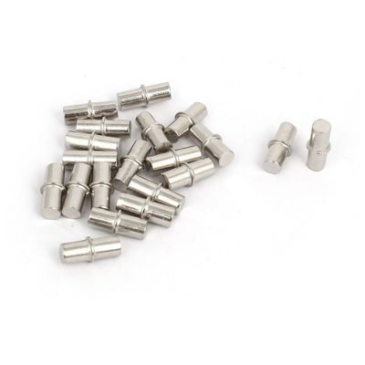 uxcell Cabinet Wardrobe 6mmx17mm Shelf Support Pins Studs Pegs Silver Tone 20pcs