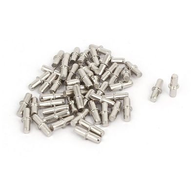 uxcell Cabinet Wardrobe 5mmx19mm Shelf Support Pins Studs Pegs Silver Tone 50pcs