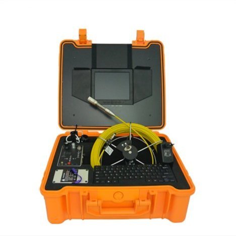 MABELSTAR 50M Cable 8'' Color Display Industrial Endoscope, Video Pipe Borescope Camera Sewer Drain Camera with Meter Counter