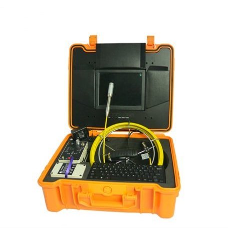MABELSTAR 10'' HD LED 40m fibreglass push rod sewer inspection digital camera with DVR function and transmitter