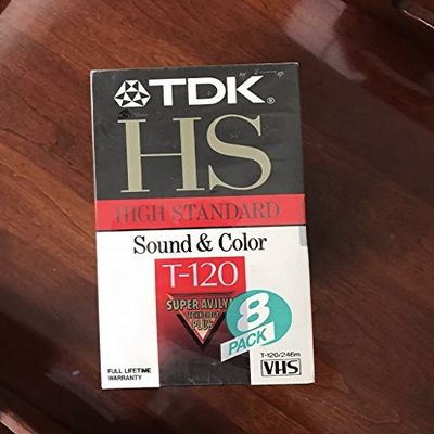 TDK HS T-120 High Standard Sound & Color VHS Tapes 8 Pack
