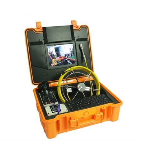 MABELSTAR 10 inch HD LED Monitor 50m Fibreglass Rod Push Cable CCTV Sewer Pipe Inspection Camera