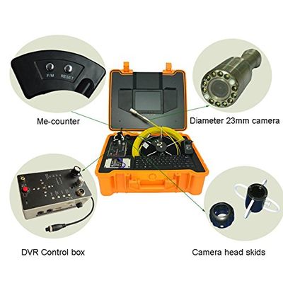 MABELSTAR Underwater 23mm Stainless Steel Camera Head 50m Fibreglass Cable Sewer Drain Pipe Inspection Camera